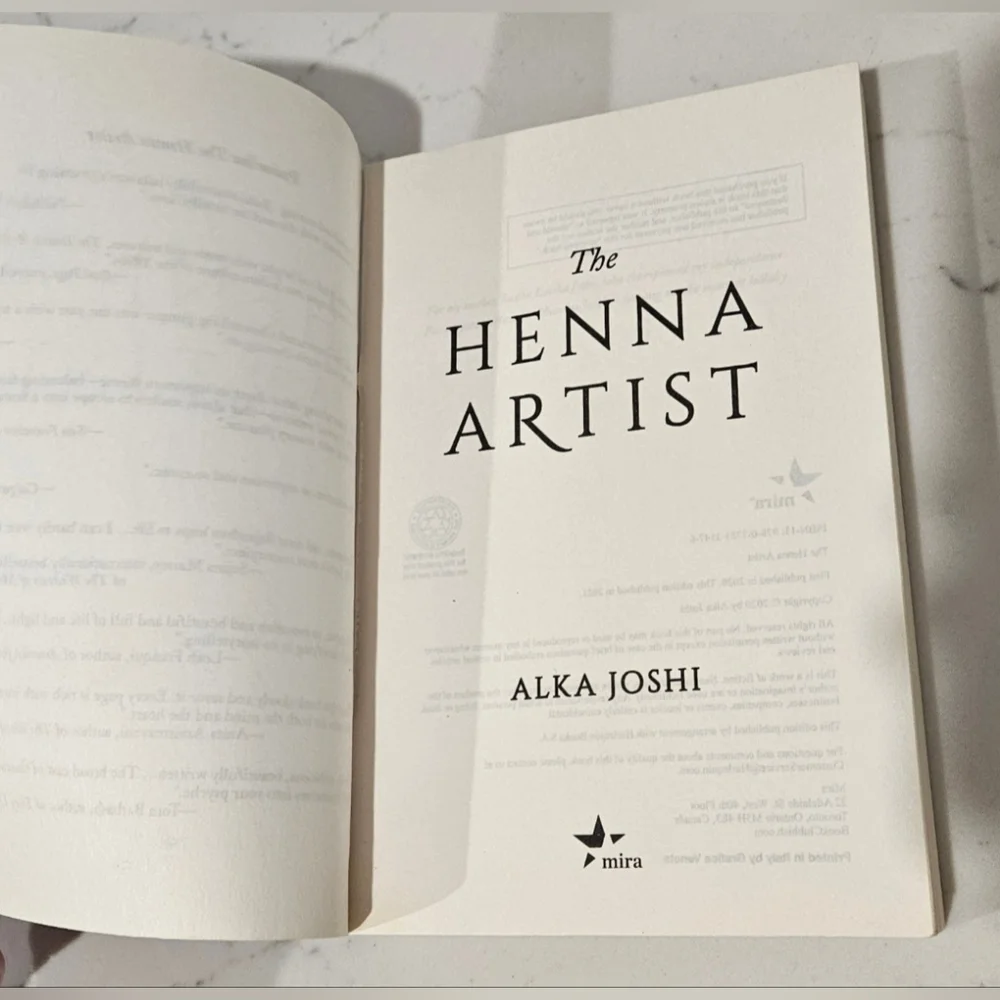 The Henna Artist Alka Joshi Paperback Book New York Times Best Selling BOGO